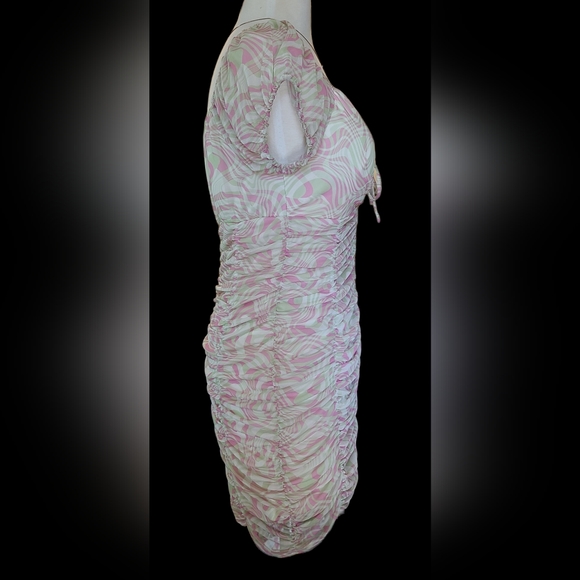 Madden NYC size L pink/green dress - Picture 3 of 12